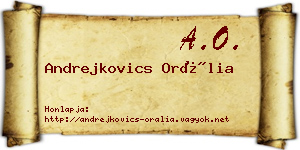 Andrejkovics Orália névjegykártya